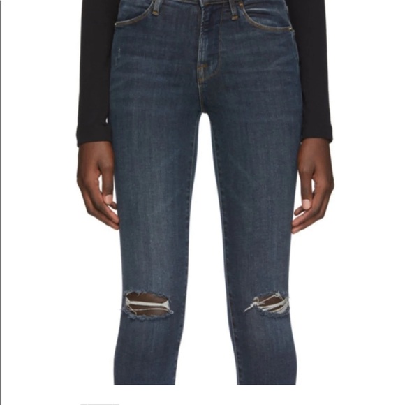 FRAME DENIM Le High Skinny Distressed Jeans Dale Bend Stretch Style LHSKRHT665 - Picture 5 of 16